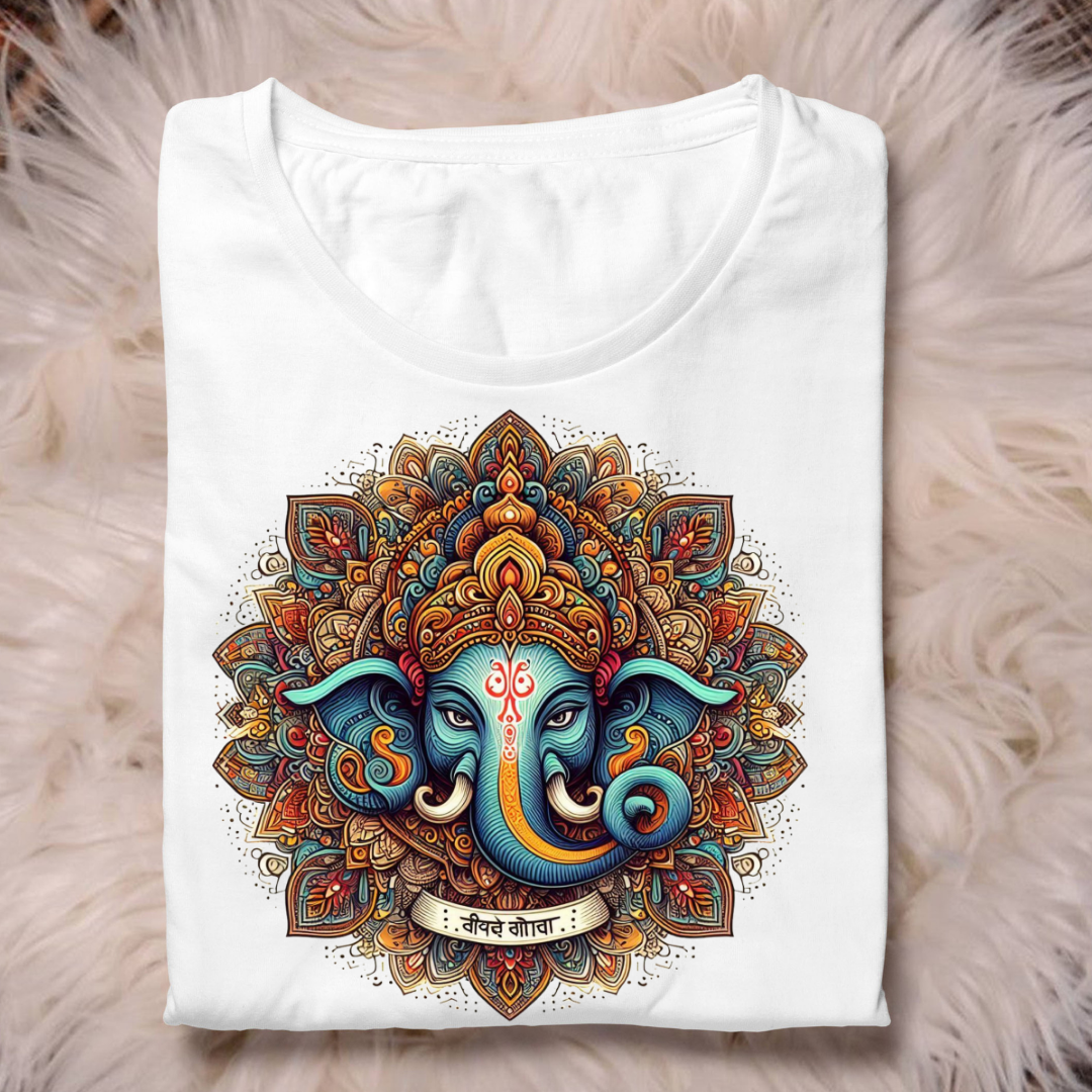 Elegant Ganesha Unisex T-Shirt – Spiritual Style, 100% Comfort