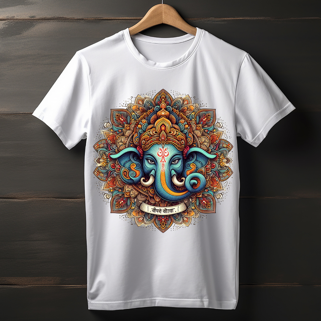 Elegant Ganesha Unisex T-Shirt – Spiritual Style, 100% Comfort
