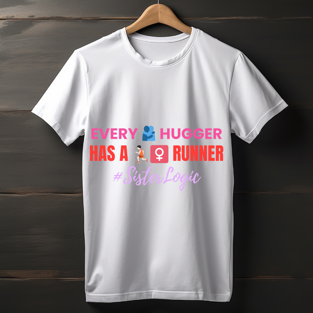SisterLogic™ "Every Hugger Has a Runner" Unisex Cotton T-Shirt