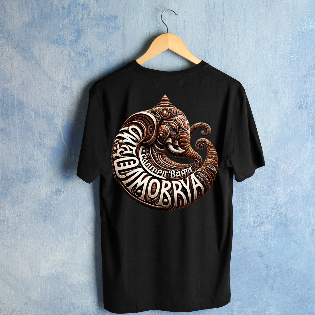 Team Bappa – Lord Ganesha Graphic T-Shirt (Unisex Cotton)