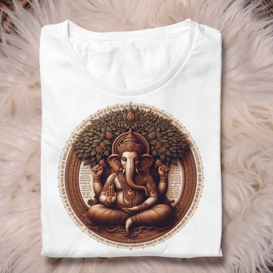 Ganpati Meditation Unisex T-Shirt – Spiritual & Festive Cotton Tee for Men & Women