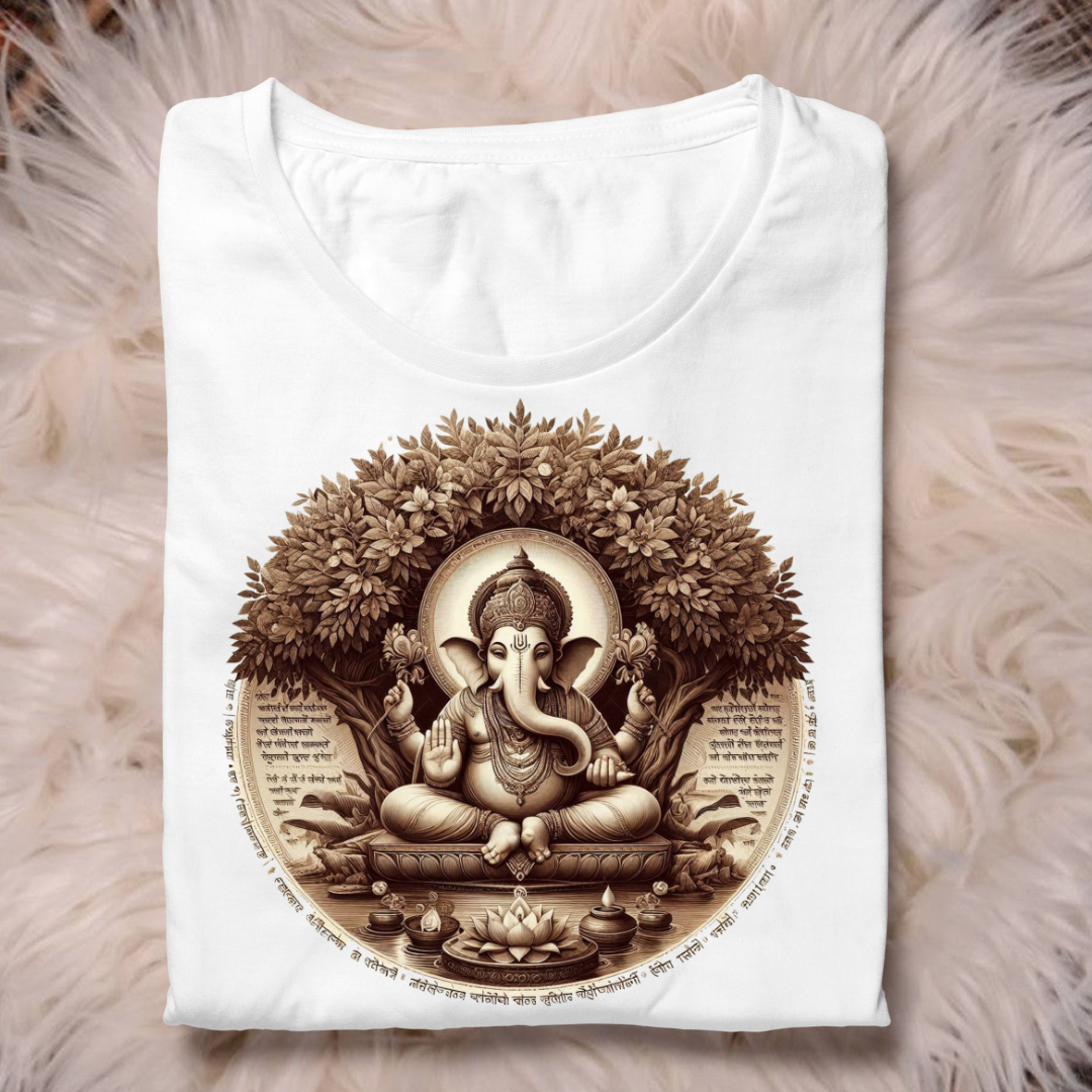 Divine Ganesha Unisex T-Shirt – 100% Cotton Spiritual Comfort & Festive Style