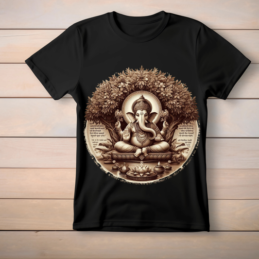 Divine Ganesha Unisex T-Shirt – 100% Cotton Spiritual Comfort & Festive Style