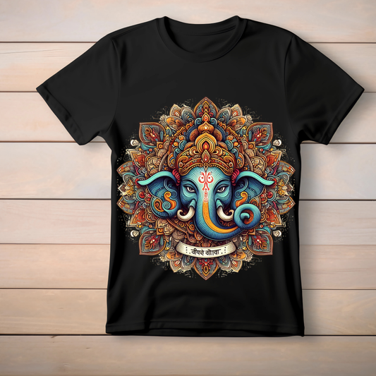 Elegant Ganesha Unisex T-Shirt – Spiritual Style, 100% Comfort